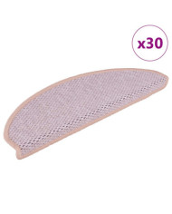 Tapis d'escalier autocollants 30 pcs 65x21x4 cm rose | Mobilier & Déco