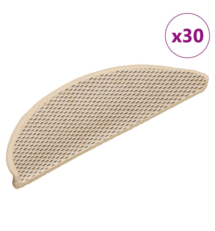 Tapis d'escalier autocollants 30 pcs 56x17x3 cm berbère | Mobilier & Déco