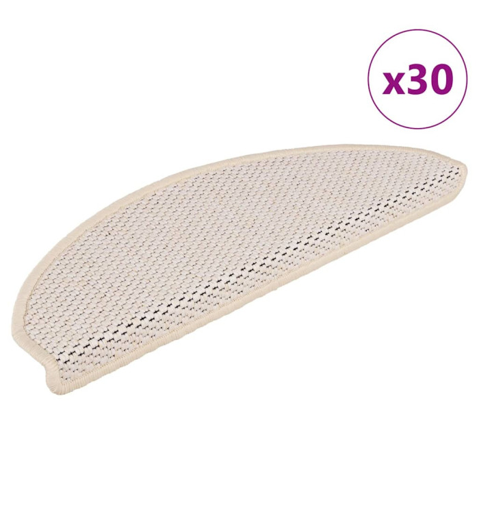 Tapis d'escalier autocollants 30 pcs 65x21x4 cm berbère | Mobilier & Déco