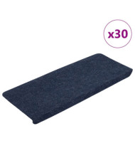 Tapis d'escalier auto-adhésifs 30 pcs bleu 65x24,5x3,5 cm | Mobilier & Déco