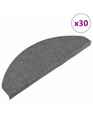 Tapis d'escalier auto-adhésifs 30 pcs gris 65x22,5x3,5 cm | Mobilier & Déco
