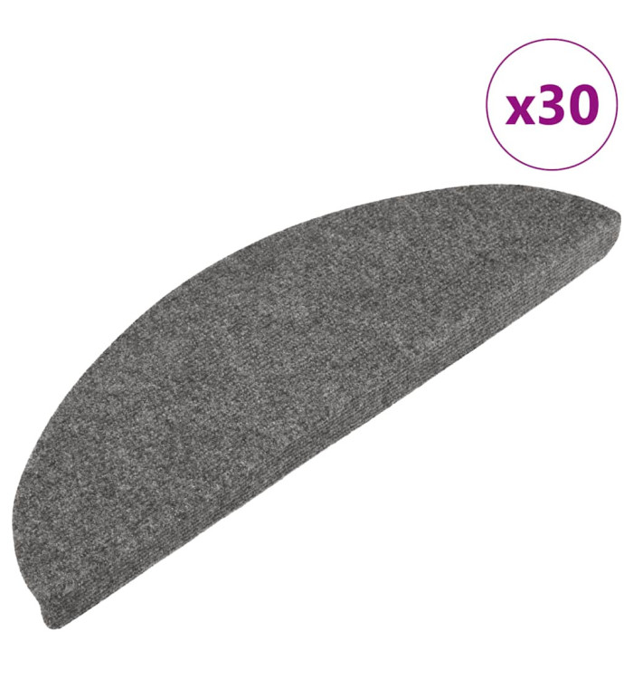Tapis d'escalier auto-adhésifs 30 pcs gris 56x17x3 cm | Mobilier & Déco