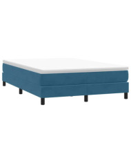 Sommier à lattes de lit sans matelas bleu foncé 140x210 cm | Mobilier & Déco