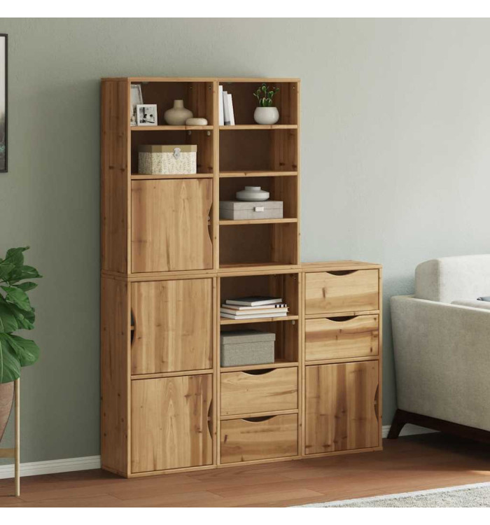 Armoires latérales 5 pcs ODDA 40x24x79 cm bois massif pin | Mobilier & Déco
