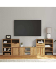 Meubles TV 5 pcs avec rangement ODDA bois de pin massif | Mobilier & Déco