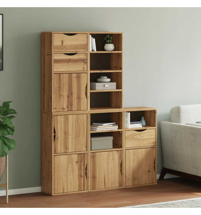Armoires latérales 5 pcs ODDA 40x24x79 cm bois massif pin | Mobilier & Déco