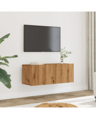 Meubles TV muraux 2 pcs chêne artisanal 80x30x30 cm | Mobilier & Déco