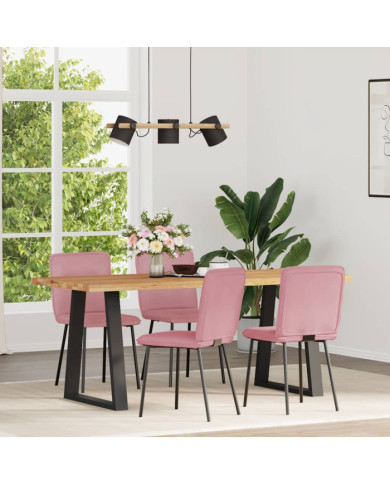 Chaises à manger lot de 4 Rose Velours | Mobilier & Déco