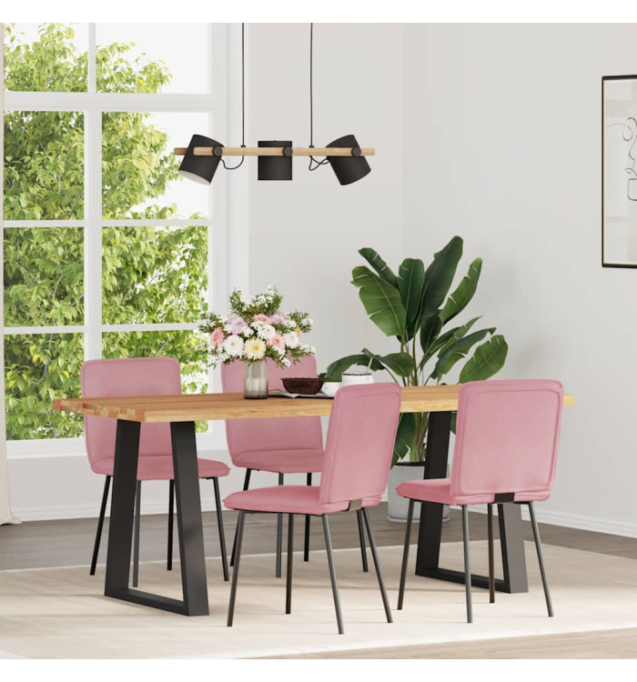Chaises à manger lot de 4 Rose Velours | Mobilier & Déco