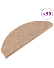 Tapis d'escalier auto-adhésifs 30 pcs beige 65x22,5x3,5 cm | Mobilier & Déco
