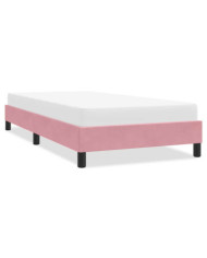 Cadre de lit sans matelas rose 90x220 cm velours | Mobilier & Déco