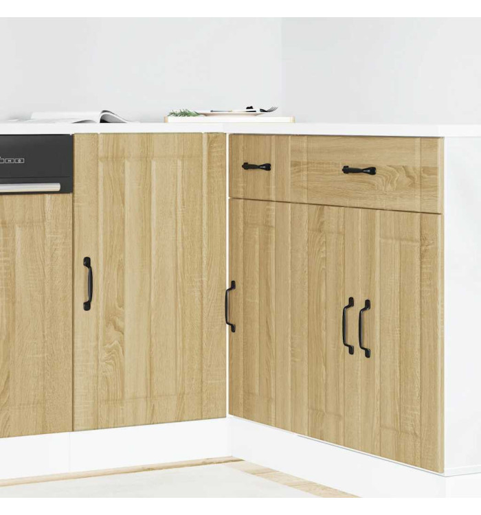 Meuble de base de lavabo Lucca chêne sonoma bois d'ingénierie | Mobilier & Déco