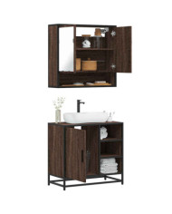 Ensemble de meubles de salle de bain 2 pcs Chêne marron | Mobilier & Déco