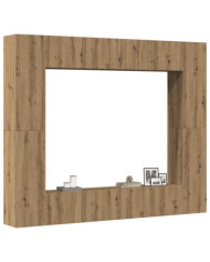 Ensemble de meuble TV mural 8 pcs chêne artisanal | Mobilier & Déco