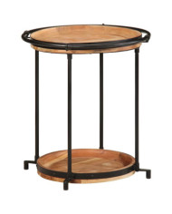 Table d'appoint Ø55x60 cm bois massif d'acacia | Mobilier & Déco