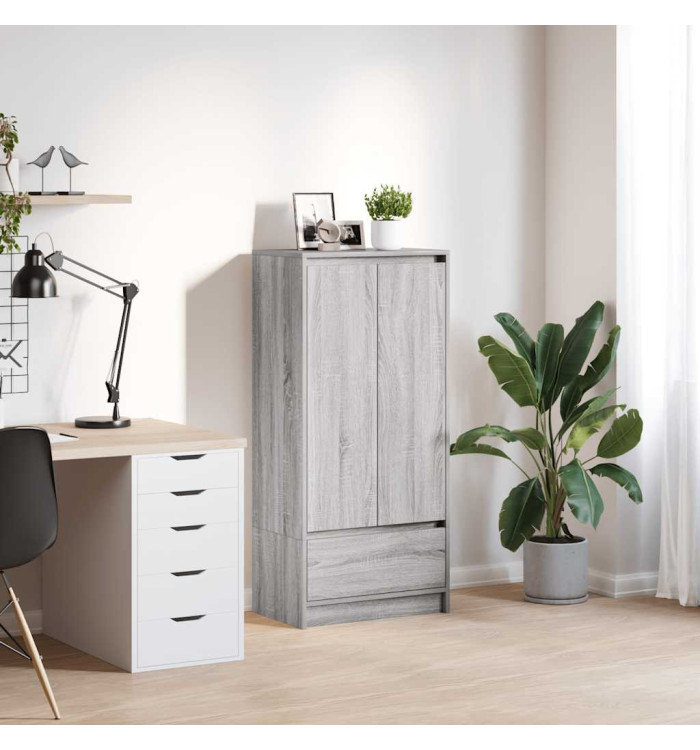 Armoire tiroir sonoma gris 55,5x34x119,5 cm bois d'ingénierie | Mobilier & Déco