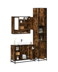 Ensemble de meubles de salle de bain 3 pcs Chêne fumé | Mobilier & Déco
