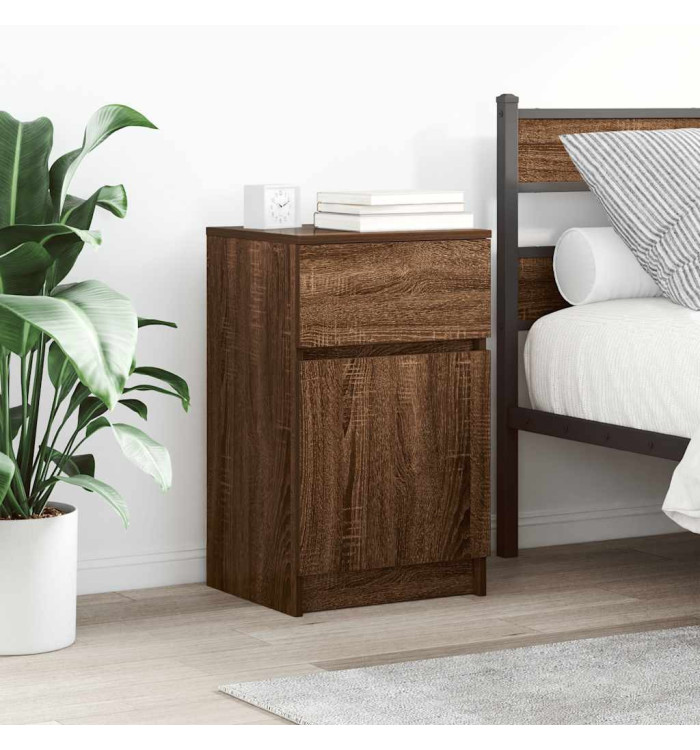 Table de chevet Chêne marron 39x35x65 cm Bois d'ingénierie | Mobilier & Déco