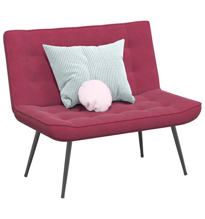 Banc rouge bordeaux 110x74x84 cm velours | Mobilier & Déco