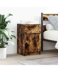 Table de chevet Chêne fumé 39x35x65 cm Bois d'ingénierie | Mobilier & Déco