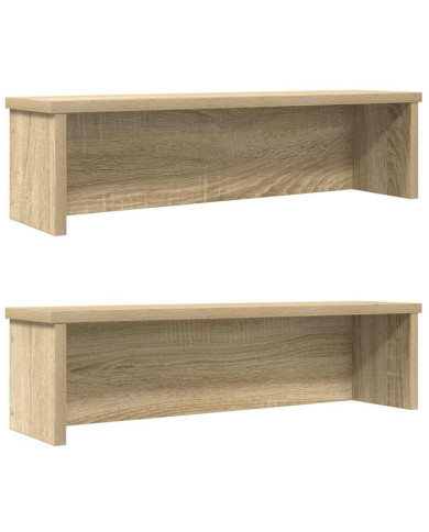Étagères de cuisine empilables 2 pcs chêne sonoma 50x15x16 cm | Mobilier & Déco