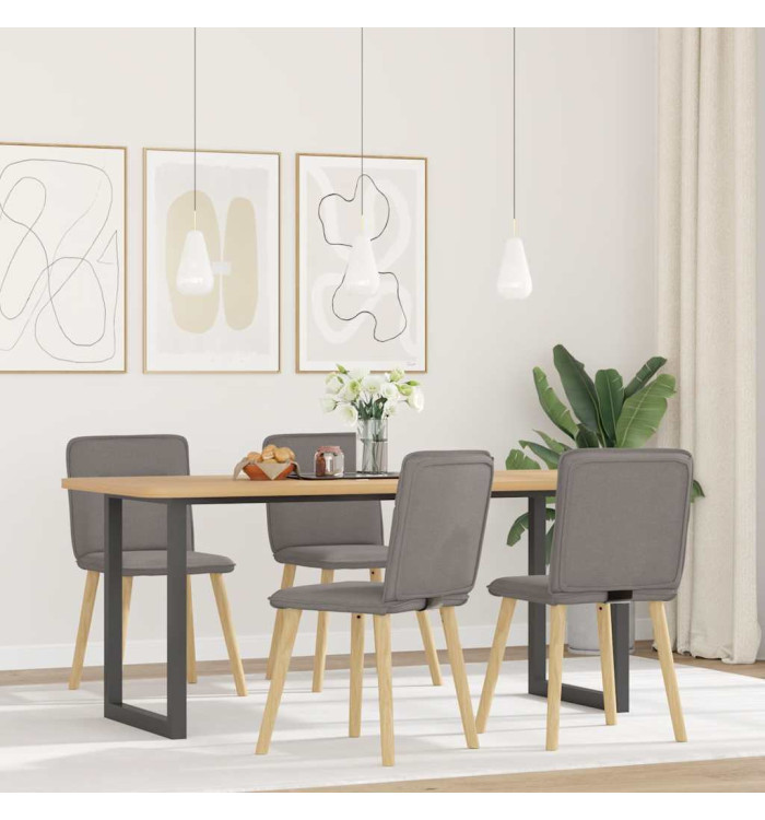 Chaises à manger lot de 4 taupe tissu | Mobilier & Déco