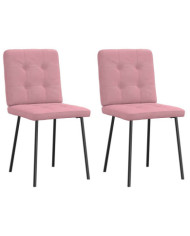 Chaises à manger lot de 2 Rose Velours | Mobilier & Déco
