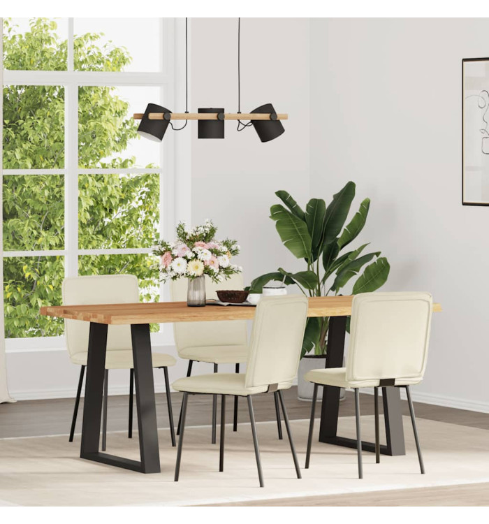 Chaises à manger lot de 4 Crème Velours | Mobilier & Déco