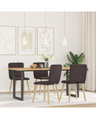 Chaises à manger lot de 4 marron foncé tissu | Mobilier & Déco
