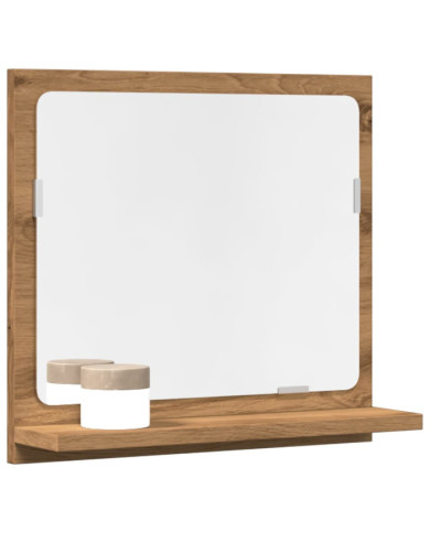 Armoire à miroir de salle de bain chêne artisanal 40x11x37 cm | Mobilier & Déco