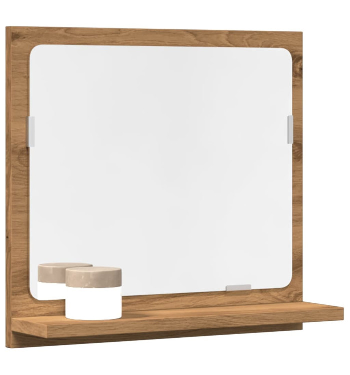 Armoire à miroir de salle de bain chêne artisanal 40x11x37 cm | Mobilier & Déco