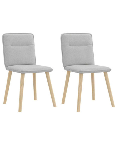 Chaises à manger lot de 2 gris nuage tissu | Mobilier & Déco