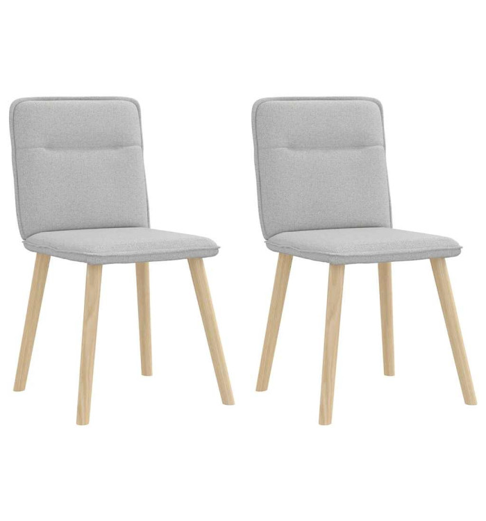 Chaises à manger lot de 2 gris nuage tissu | Mobilier & Déco