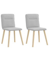 Chaises à manger lot de 2 gris nuage tissu | Mobilier & Déco