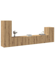 Ensemble de meuble TV mural 4 pcs chêne artisanal | Mobilier & Déco