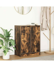 Buffet chêne fumé 57x34x76 cm bois d'ingénierie | Mobilier & Déco