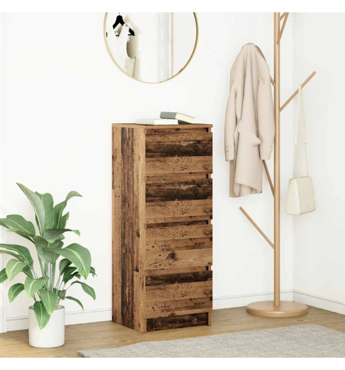 Buffet vieux bois 37,5x35x99 cm bois d'ingénierie | Mobilier & Déco