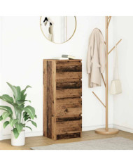 Buffet vieux bois 37,5x35x99 cm bois d'ingénierie | Mobilier & Déco