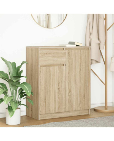 Buffet avec tiroir chêne sonoma 71x35x84 cm bois d'ingénierie | Mobilier & Déco
