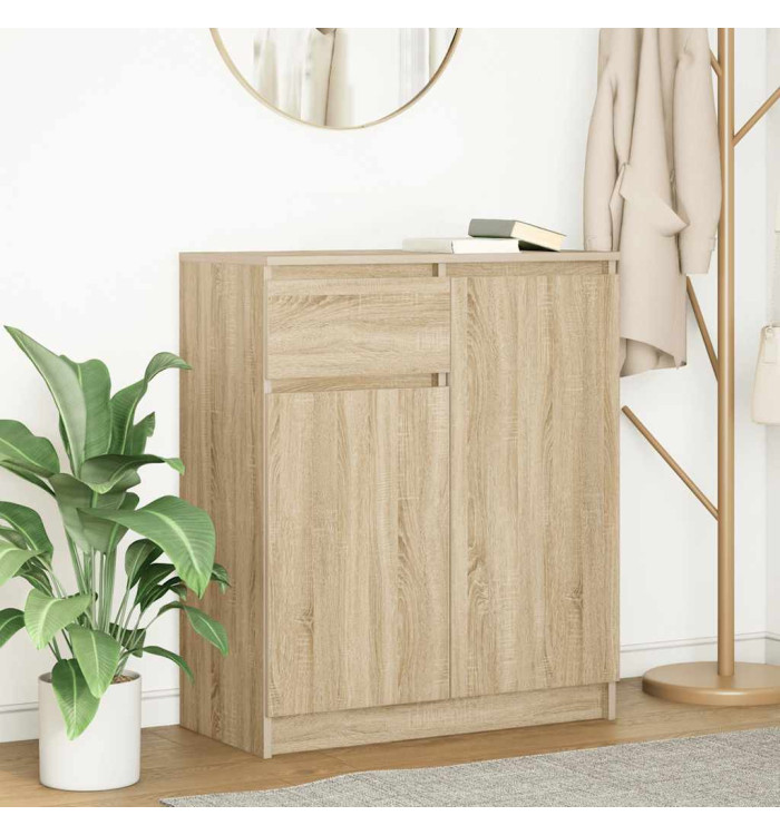 Buffet avec tiroir chêne sonoma 71x35x84 cm bois d'ingénierie | Mobilier & Déco