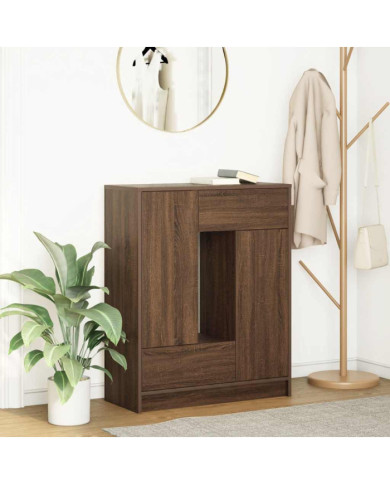 Buffet avec tiroirs et portes chêne marron 73x31x90 cm | Mobilier & Déco