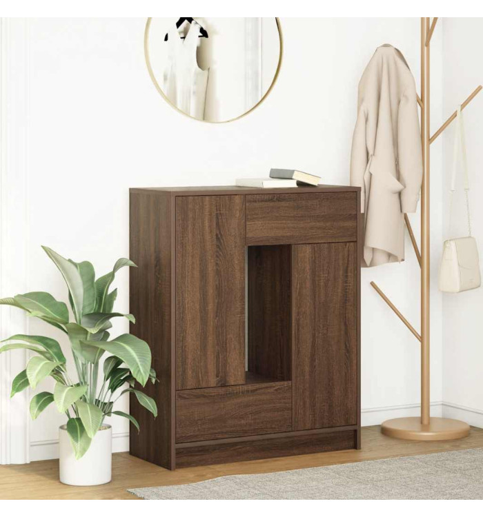 Buffet avec tiroirs et portes chêne marron 73x31x90 cm | Mobilier & Déco