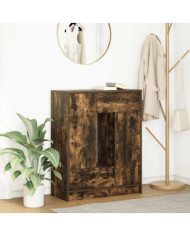Buffet avec tiroirs et portes chêne fumé 73x31x90 cm | Mobilier & Déco