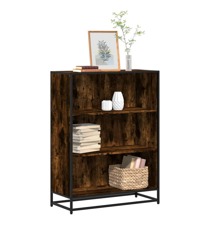 Bibliothèque chêne fumé 80,5x35x107,5 cm bois d'ingénierie | Mobilier & Déco