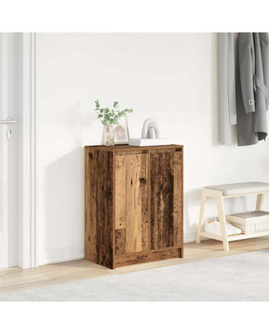 Armoire à chaussures vieux bois 57x34x76 cm bois d'ingénierie | Mobilier & Déco