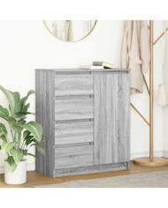 Buffet avec tiroirs sonoma gris 71x35x84 cm bois d'ingénierie | Mobilier & Déco
