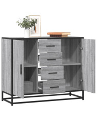 Buffet sonoma gris 92x35x76 cm bois d'ingénierie | Mobilier & Déco