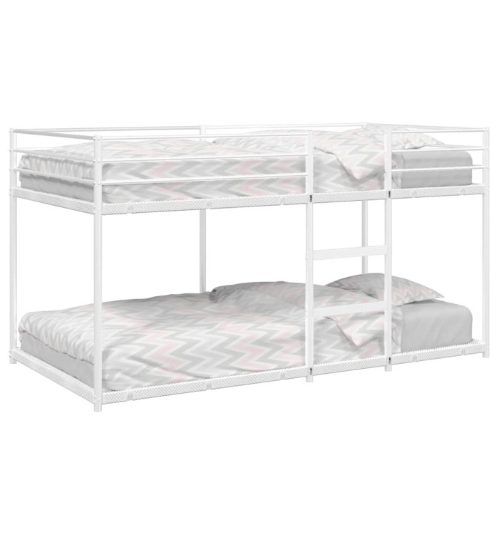 Lit superposé sans matelas blanc 75x190 cm acier | Mobilier & Déco