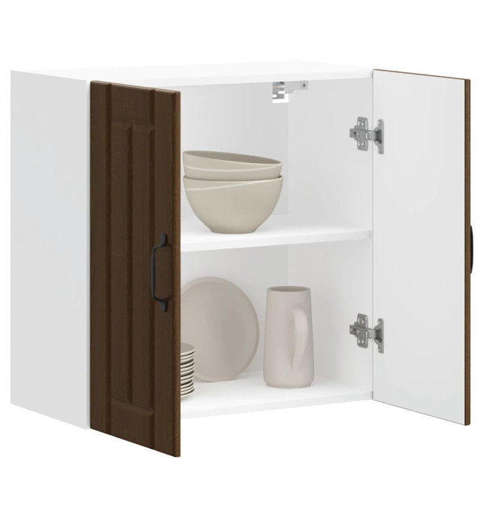 Armoire murale de cuisine Lucca chêne marron bois ingénierie | Mobilier & Déco