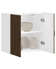 Armoire murale de cuisine Lucca chêne marron bois ingénierie | Mobilier & Déco